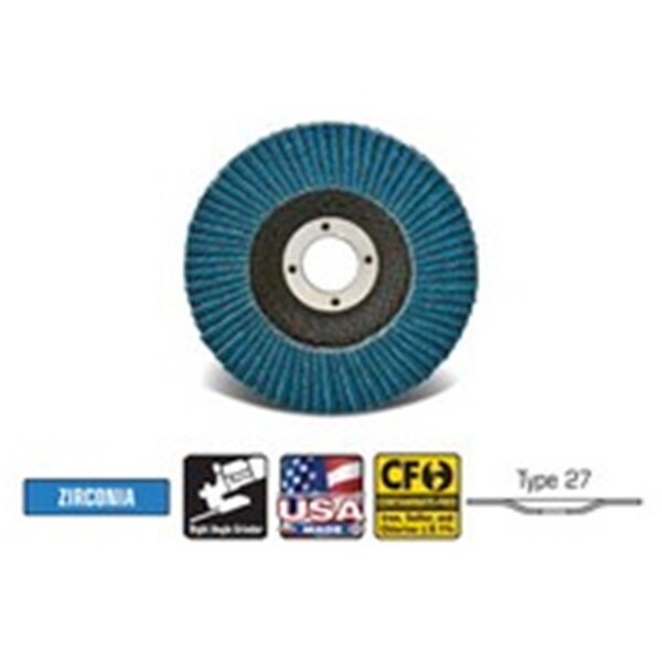 Cgw Abrasives Z-Poly Cotton Economy Disc - 60 Grit 421-41714 - main